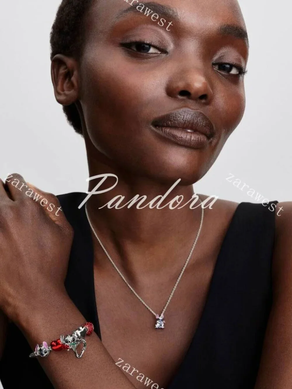 Pandora Disney Stitch Rose Murano Glass Charm